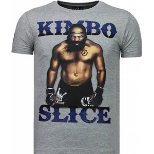 Kimbo Slice - Rhinestone T-shirt - Grijs