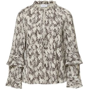 COMMA - Dames bloes - Maat 34 - Vrouwen - Creme - voering