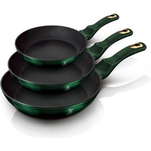 BerlingerHaus 6168 - 3 delige pannenset - Emerald collection
