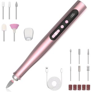Gelnagelboor - Draadloze nagelboor 20.000 tpm - Elektrische nagelverzorging Professionele nagelverzorgingsset - Elektrische nagelverzorgingsboor - Nagelverzorgingsset - Rozerood