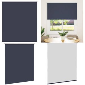 vidaXL Rolgordijn verduisterend 135x150 cm stofbreedte 131,6 cm blauw - Rolgordijn - Rolgordijnen - Dag- En Nachtgordijn - Verduisterend Rolgordijn