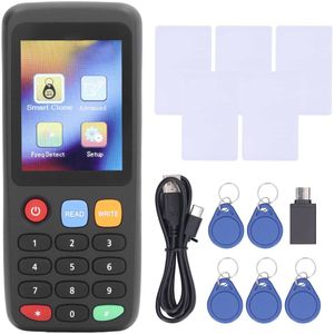 NFC Card Copier Reader Writer, 13.56MHz 125kHz Full Frequency Smart Card Reader Writer Duplicator with Key Fob Cards, USB Contactless NFC Reader Copier for ID IC Card (5 UID 5 loops