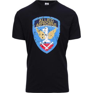 Fostex Garments - T-shirt Allied Airborne (kleur: Zwart / maat: XXL)