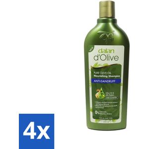 Dalan d'Olive - Shampoo - Anti Roos - Voedend - 400 ml - Voordeelverpakking - 4 stuks
