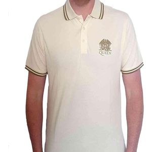 Queen - Crest Logo Polo shirt - L - Creme