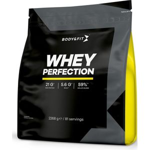 Body & Fit Whey Perfection - Proteine Poeder / Whey Protein - Eiwitshake - 2268 gram (81 shakes) - Chocolade / Brownie