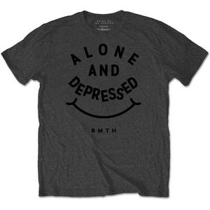 Bring Me The Horizon - Alone And Depressed Heren T-shirt - XXL - Grijs