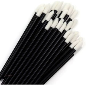 Lipstick brush - 50 stuks - Zwart - Lipgloss Borsteltjes - Oogschaduw Borsteltjes - Applicator