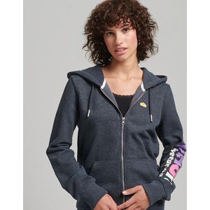 Superdry Vintage 90s Terrain Hood Sweatshirt Met Volledige Rits Blauw 2XS Vrouw