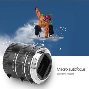 Autofocus Macro Extension Tube Set, Macro Extension Lens Adapter Ring Set 13mm 21mm 31mm voor DSLR Bevestiging