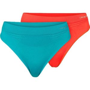 Underun Vrouwen String Duo Pack Turquoise/Oranje - Hardloopondergoed - Sportondergoed - L
