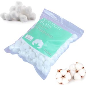 Hydrophilic Cotton Balls - Pure Cotton Degreaser Balls - Makeup Cotton Pads - Cotton Swabs voor Thuisgebruik - Verpakking van 200