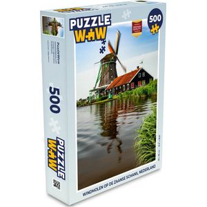 Puzzel Windmolen op de Zaanse Schans, Nederland - Legpuzzel - Puzzel 500 stukjes