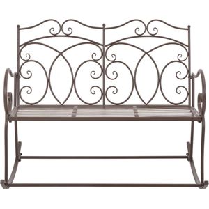 vidaXL Tuinbank 104 cm smeedijzer antiekbruin Tuinset - Tuinbank - Smeedijzer Bank - Vintage Bank - Outdoor Meubilair