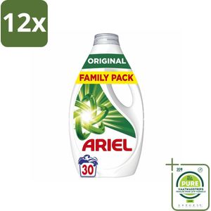 Ariel - Vloeibaar Wasmiddel - Original - 30 Wasbeurten - 1350 ml - Voordeelverpakking - 12 stuks - Wasmiddel - Ariel