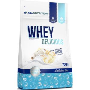 AllNutrition | Delicious | Whey protein | Vanilla Cinnamon | 700gr 23 servings | Eiwitshake | Proteïne shake | Eiwitten | Proteïne | Supplement | Mix van (blended) concentraat / isolaat | Nutriworld