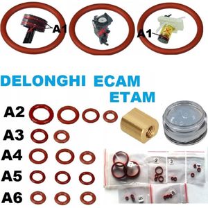 Pakkingen - reparatieset - oring - O-ring - DELONGHI Ecam Etam - SERVICE KIT + vet voor de regeneratie van de koffiemachine + 1 Schroefdop - 18 stuks pakking 1 stuks vet 5ml