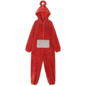 KrijgHonger - Teletubbie Kostuum Kinderen - Rood - 120 (115-125cm) - Teletubbie PO - Teletubbie pyjama - Carnavalskleding - Teletubbies -