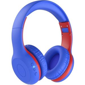 StayPowered Bluetooth Kinderheadset - de Ultieme Kinderheadset met Volumebegrenzing en Verstelbaar Comfort - Hoge Geluidskwaliteit - 40 Uur Batterijduur - Zachte Oorkussens - Licht - Draadloos & Draad - Blauw - Levering Sneller dan Aangegeven!