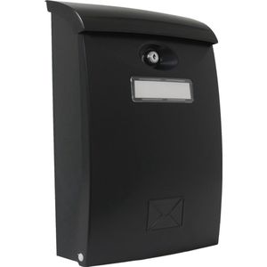 Zwarte Brievenbus - Kunststof 345x240x105mm