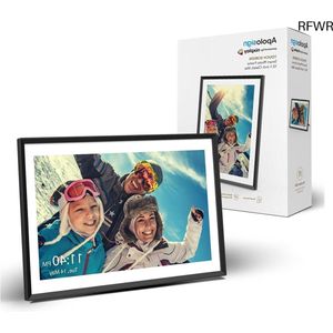 RFWR® Digitale fotolijst 10,1 inch - Delen van foto's en video's via app, Wifi fotolijst met 32GB