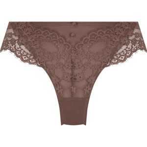 Hunkemöller Dames Lingerie Brazilian Daisy - Bruin - maat XS