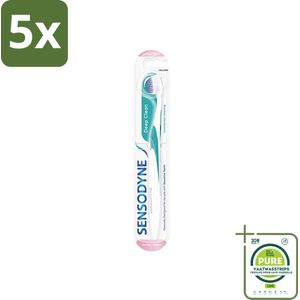 5 x Sensodyne - Tandenborstel - Deep Clean Extra Soft - Extra Zachte Borstel - 1 tandenborstel - Grootverpakking - Tandborstel - Gevoelige Tanden - Gevoelig Tandvlees - Tandplak Verwijderen - Zachte Borstel