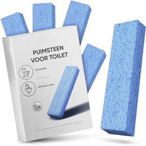 Natuurlijke Puimsteen voor WC - Eelt & Voetverzorging - Hypoallergene Puimsteen WC - Toilet - Oven Schoonmaak - Eeltverwijderaar - Voetenbad - 5 Stuks - Blauw