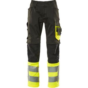 Mascot Safe Supreme Broek met kniezakken 15679-860 - Zwart/hi-vis geel
