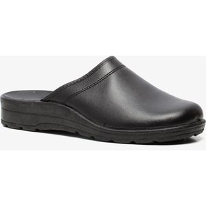 Blenzo - Leren Pantoffels - Zwart - Sloffen