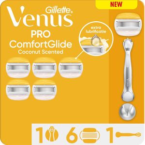 Gillette Venus Pro ComfortGlide Coconut Scheermesjes Voor Vrouwen - Handvat + 6 Scheermesjes + Douchehouder