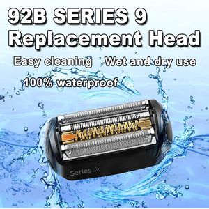 2-pack Series 9 92B elektrische vervangende scheerkoppen geschikt voor Braun Series 9 elektrische scheerapparaten