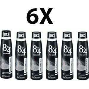 8X4 Men Discovery - 150 ml - Deodorant 6 stuks