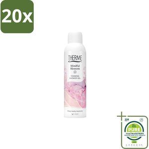 20 x Therme - Shower Foaming Mindful Blossom - Product - Verzorgend - Verfrissend - 200ml - Grootverpakking - Douchegel - Bloesemgeur - Pioenroos - Verfrissend - Verzorgend