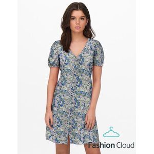 Only Nova Lux Korte Mouw Jurk Blauw XS Vrouw