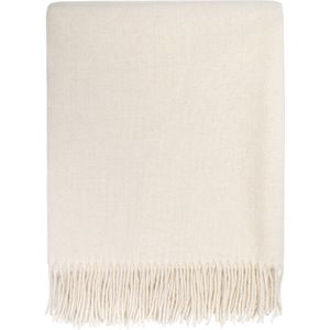 WOOOL Plaid - ZELANDIA (Creme) - 140x200cm - 100% Nieuw-Zeelandse Wol