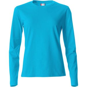 Clique - Basic-T Women 029034 - Turquoise - T-shirt - Lange Mouwen
