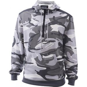 Camouflage hoodie/sweater wit maat L