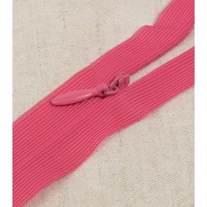 Blinde rits 60cm - fuchsia roze - naadverdekte rits - verstelbaar