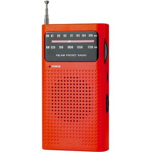 Transistor Radio - Draagbare AM/FM-Zakradio - Rood