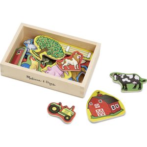 Melissa & Doug 20 houten boerderijmagneten in een doos