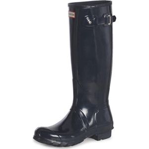 Hunter - Original Tall Gloss - Regenlaarzen - Zwart - Natuurlijk Rubber