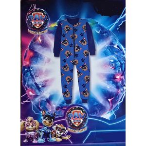 paw patrol onesie - mighty movie - lange mouw - kind - maat 98/104 - 100% polyester