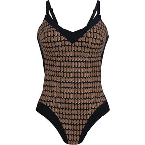 Rosa Faia - Badpak Java Beach Style Mabela - maat 75D - Bruin/Goud/Zwart