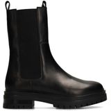 Manfield - Chelsea Boots - Zwart - Dames - Leren Schoenen