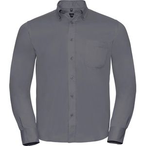 Russell Collectie Heren Lange Mouw Klassiek Twill Shirt (Zink)