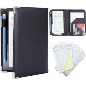 Gast controleert servernotitieblokken met map - 10 boeken/500 vellen - ober/serveerster papier voor restaurantsontvangst