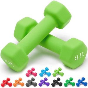 Neopreen halters handgewichten slip anti-rol groen 23 kg paar - Set van 2 - Populaire zoekwoorden: fitness, workout dumbbell set