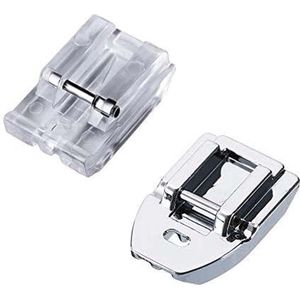 Naaimachine voetjes-naaivoeten rvs- naaivoet naaimachine naaivoet voor-Onzichtbare Rits Naaivoet Enkelzijdig Kleine Universele Clip o-Accessoires voor naaimachines-Set van 2 onzichtbare ritsvoeten voor Brother, Singer, Juki