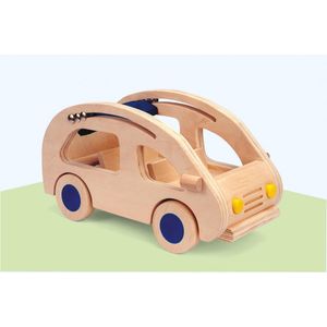 Educo Houten Auto - Aanvulling op het poppenhuis - Houten speelgoed - Houten puzzel - Educatief speelgoed - Kinderspeelgoed
